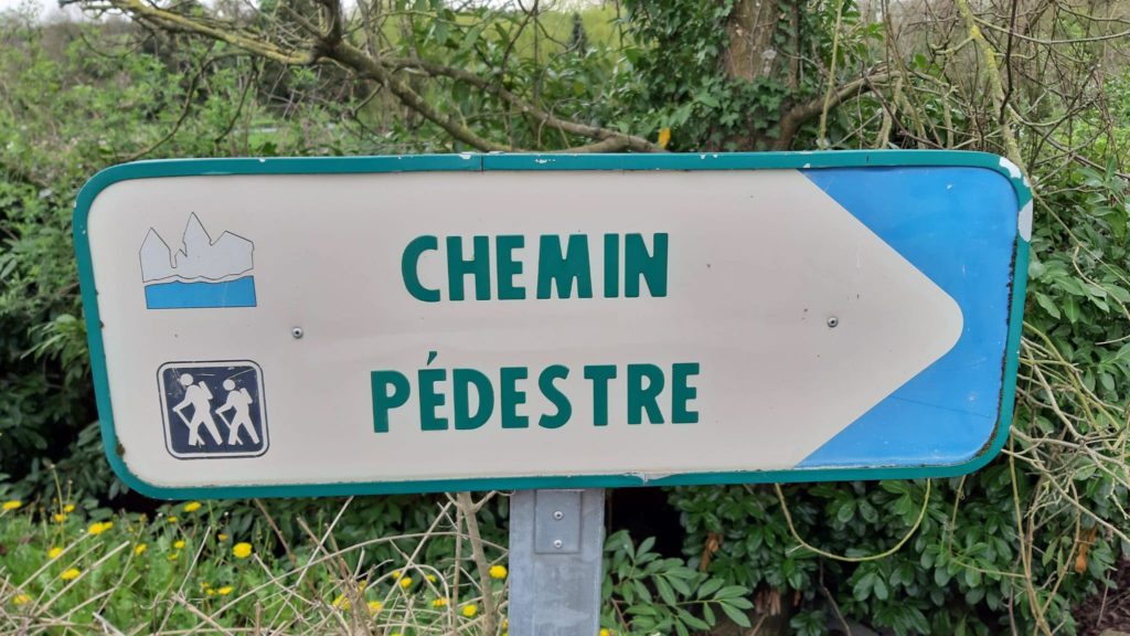 panneau chemin pédestre chemin orvilette